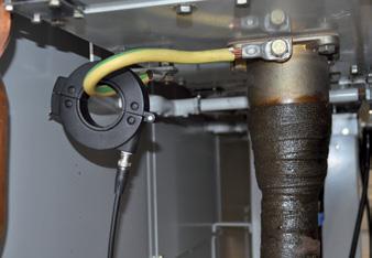 RFCTs installed on the earth conductor of single-core cables.